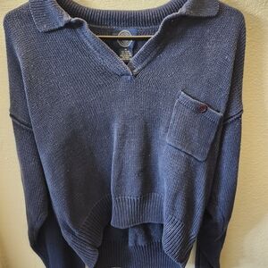 GAP Women's Navy V-Neck Sweater